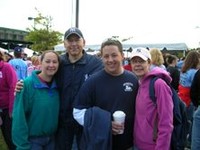 My husband, Mom, and Dad and I at the Breast Cancer Walk